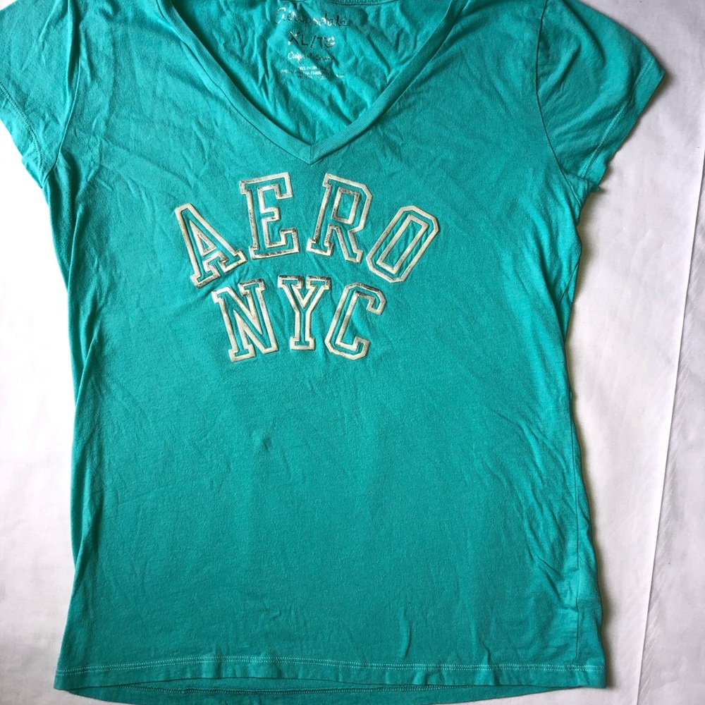 Blue Aeropostale V neck shirt